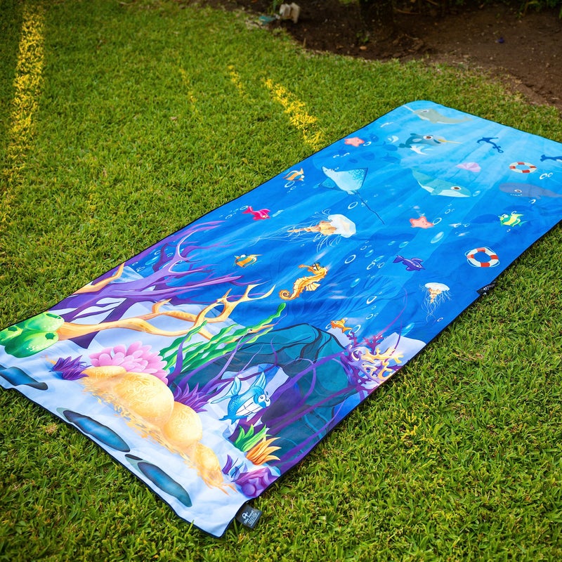 Elite Trend Microfiber Beach Towel for Adults with Bag - Extra Large 78x35 inch Lightweight Sand Free Quick Dry Towel for Travel, Swimming, Yoga, Camping (Sea Animal) - Image 2